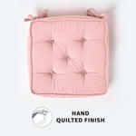 Cotton Dining Chair Booster Cushion | 40cm x 40cm | Pink