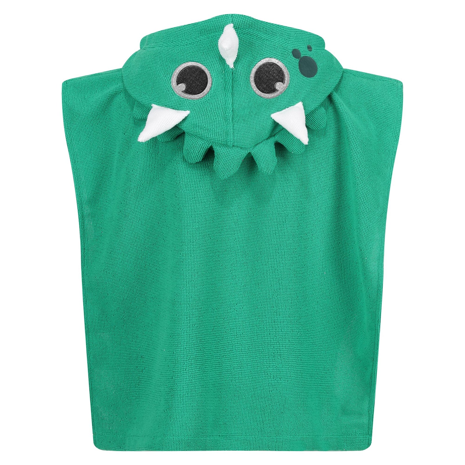 Childrens/kids Stompy The Dinosaur Hooded Towel | 1-3 Years | Green