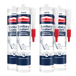 Mould Resistant Sanitary Sealant Cartridge White 274g, 4 Pack