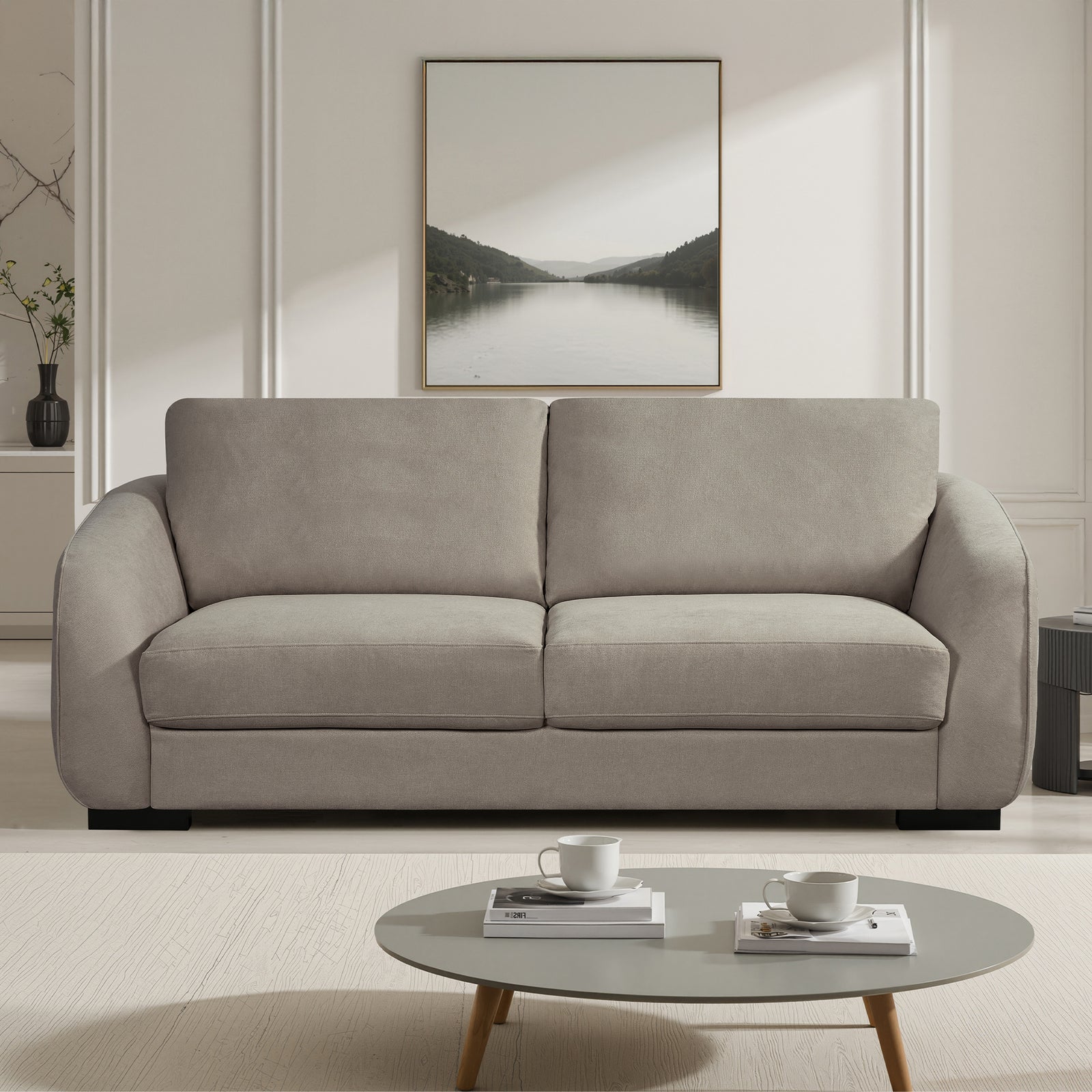 Fairview Soft Fabric 3 Seat Sofa | Brown