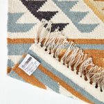 Agra Handwoven Diamond Kilim Wool Rug | 150cm x 220cm | Yellow & Black