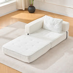 Folding Sofa Bed With Pillow | White