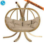 Globo Royal Double Seater Hanging Chair Set | Double | Brown
