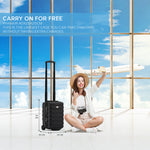40x20x25cm Hard Case Cabin Suitcase Ryanair Free Approved Carry On | Cabin | Black