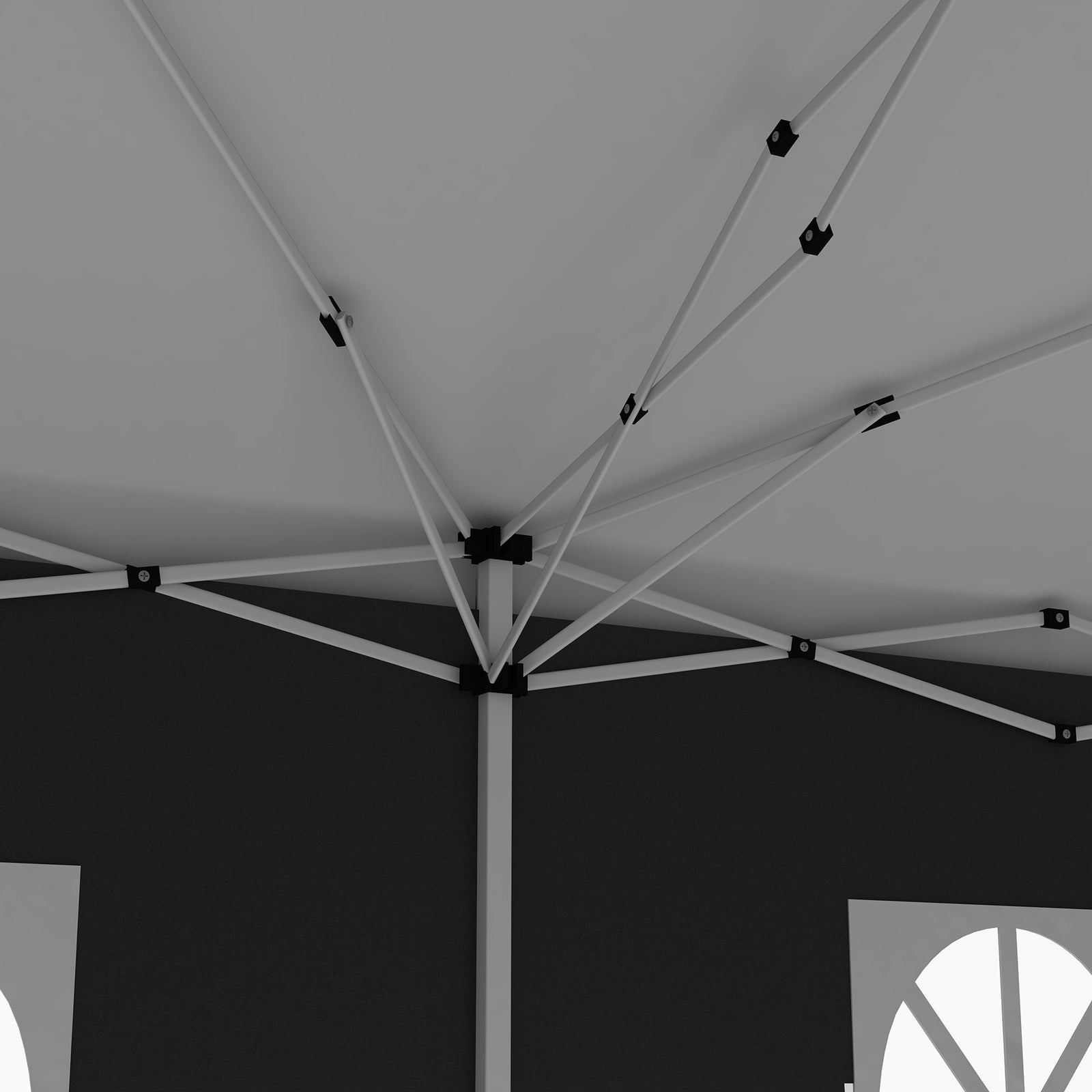 3 X 6 M Pop Up Gazebo With Sides And Windows | Black