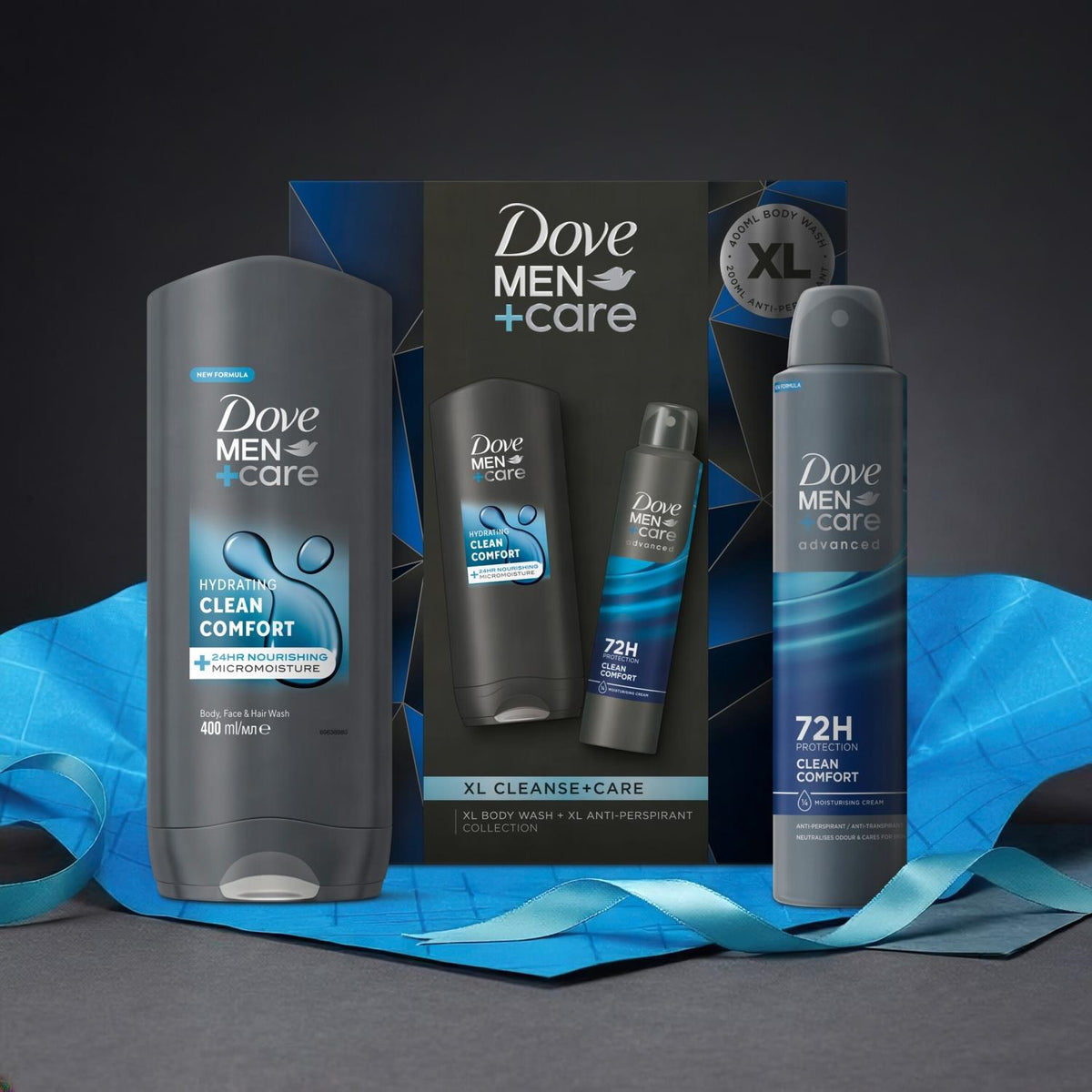 Cleanse And Care Xl Duo Gift Set For Him, Body Wash And Deodorant | Set of 3