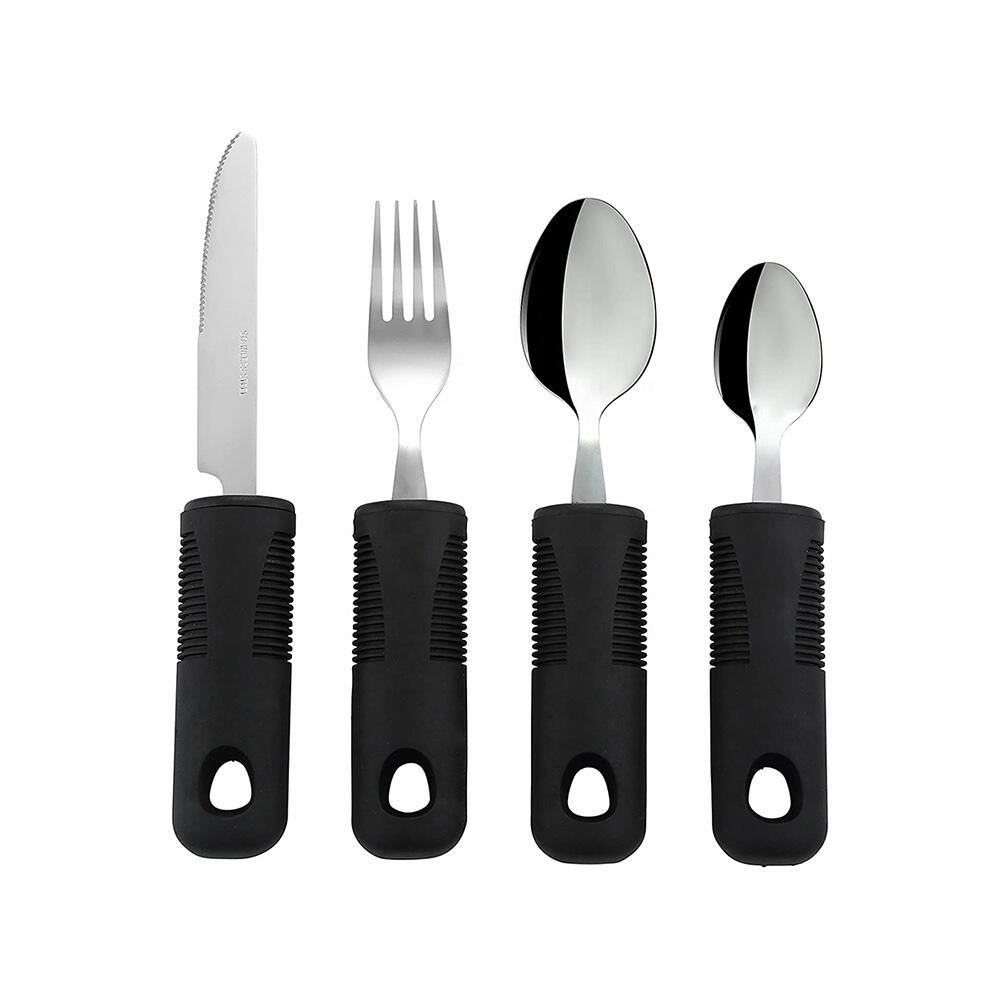 Easy Grip Cutlery, 4 Piece Set, Dishwasher Safe