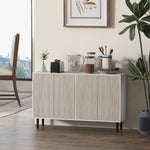 Sideboard Storage Cabinet For Living Room Adjustable Shelves | One Size | White