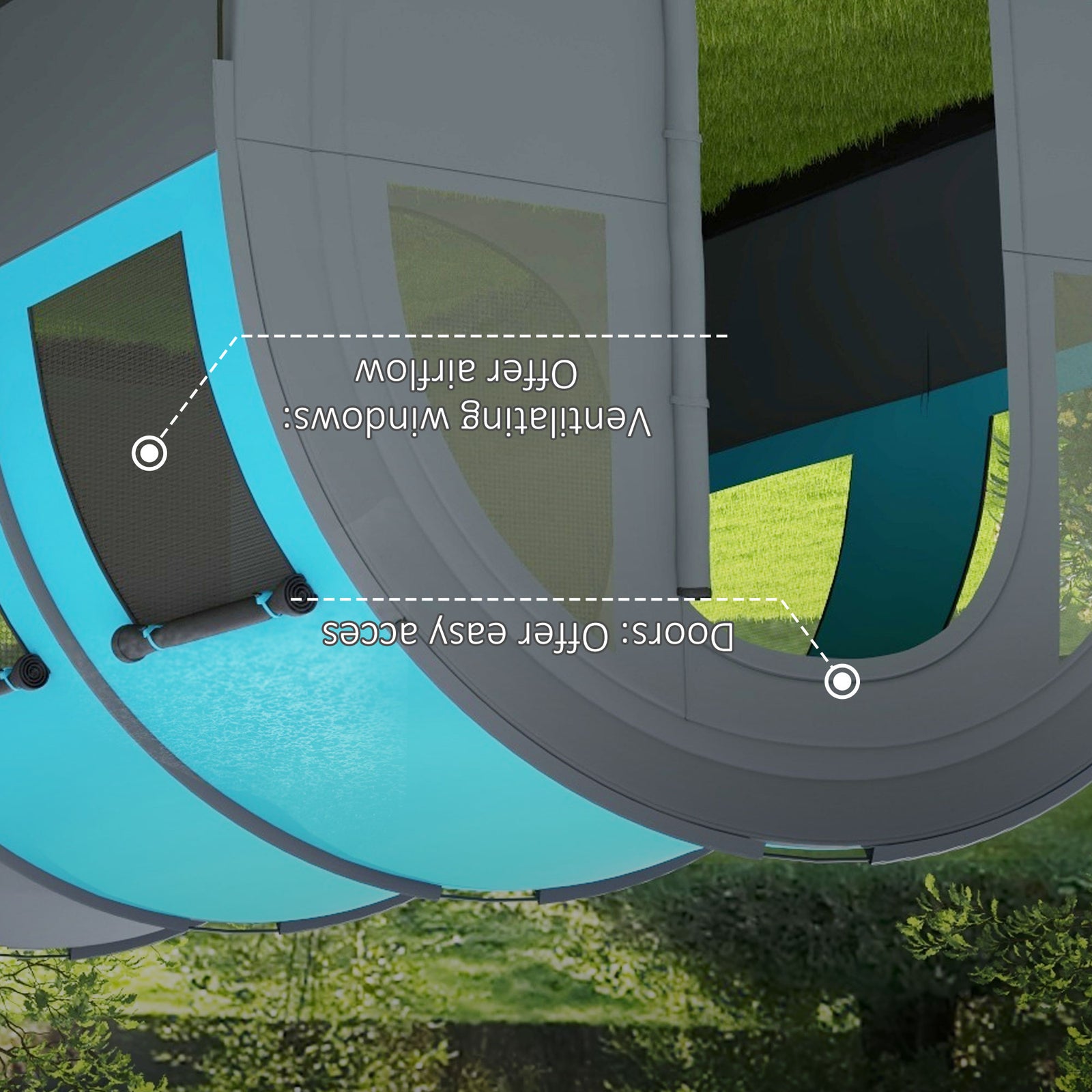 Camping Tent, 3000mm Waterproof Family Tent For 5-6 Man | Gray