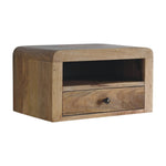 Solid Wood Chunky Oak-ish Floating Bedside