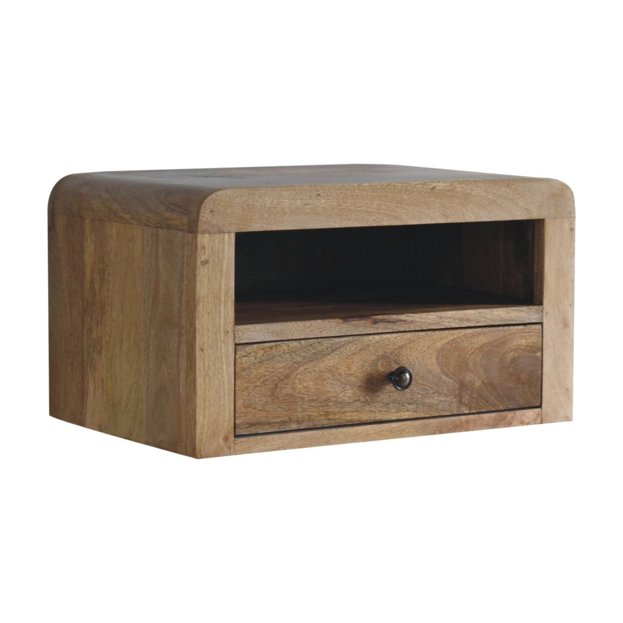 Solid Wood Chunky Oak-ish Floating Bedside
