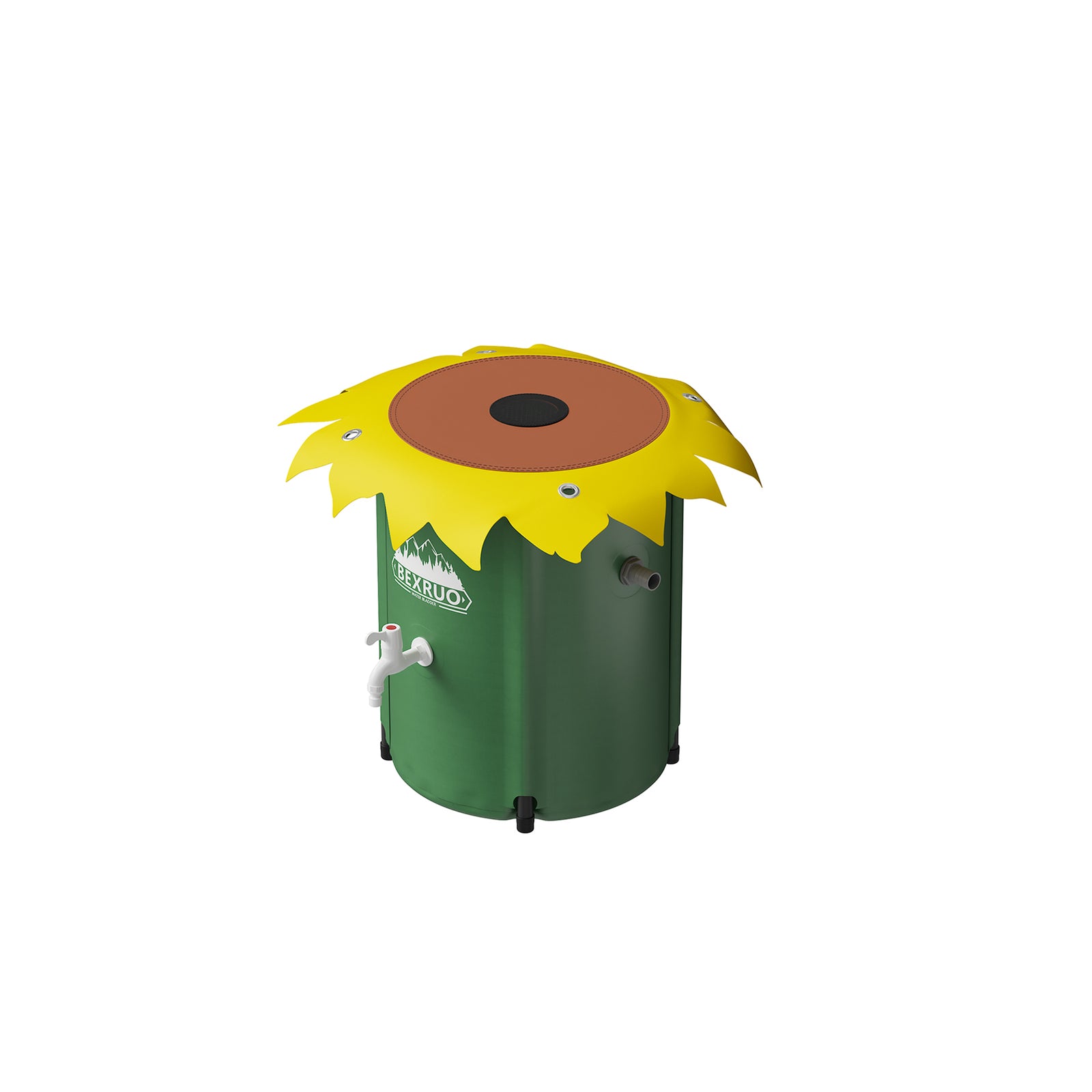 Breeins 50l Collapsible Rain Barrel With Spigot & Overflow