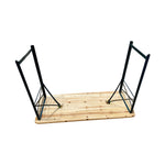 3 Pcs Picnic Table Set Rustic Wooden Folding Garden Benches Table Set