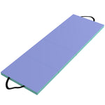 SPORTNOW Foldable Gymnastics Mat, Folding Gym Mat For Yoga, Green & Purple