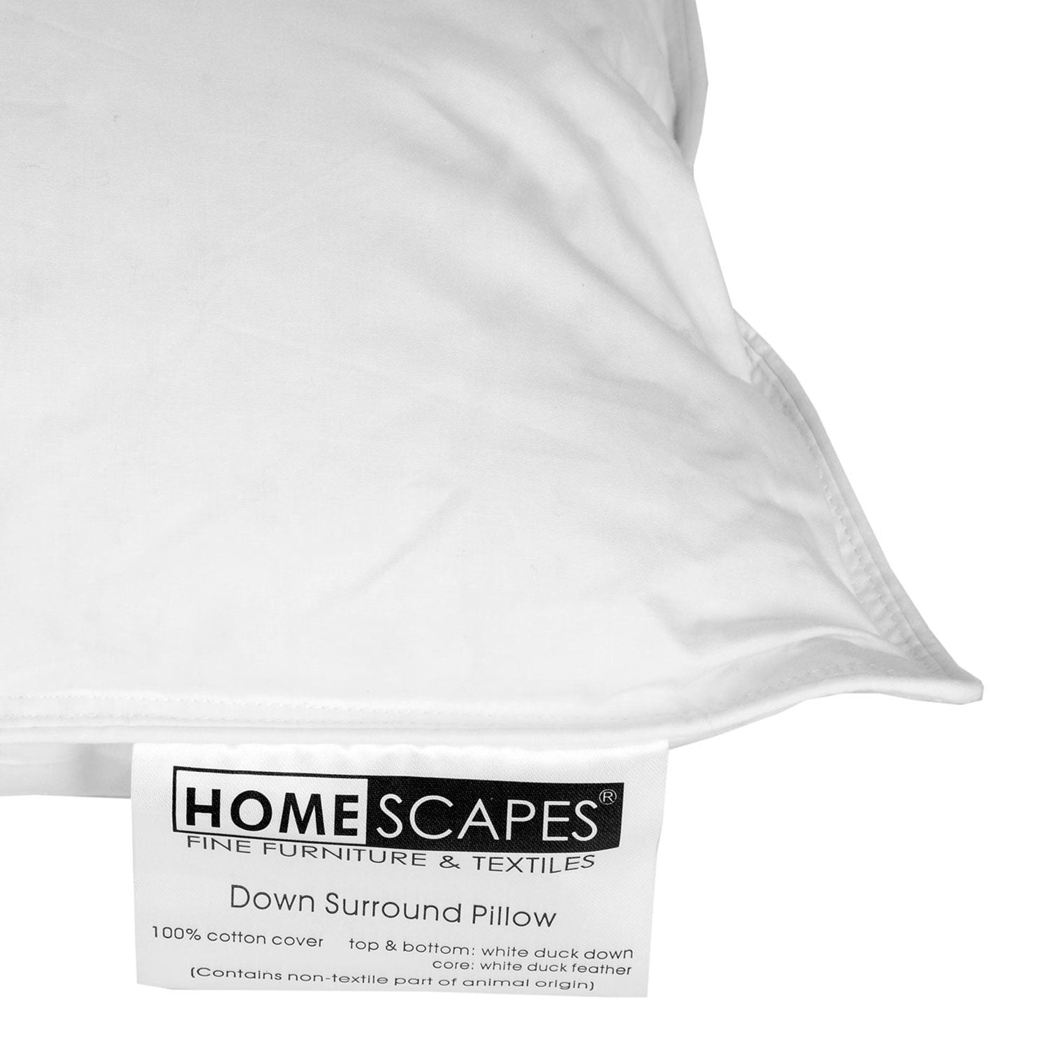 White Duck Down Surround Pillow