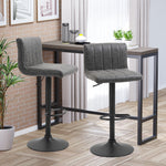 Barstools Set Of 2 Adjustable Height With Footrest