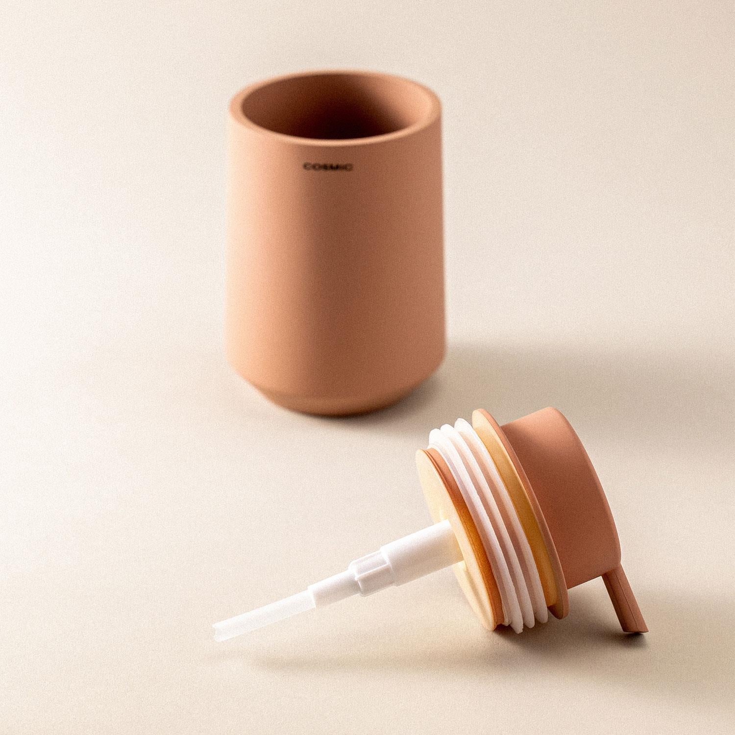 Soap Dispenser, 350ml Durable. Non-drip Nozzle Beige, Saona Collection