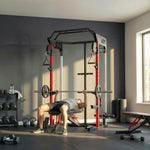 SPORTNOW Power Cage Power Rack With Cable Pulley System