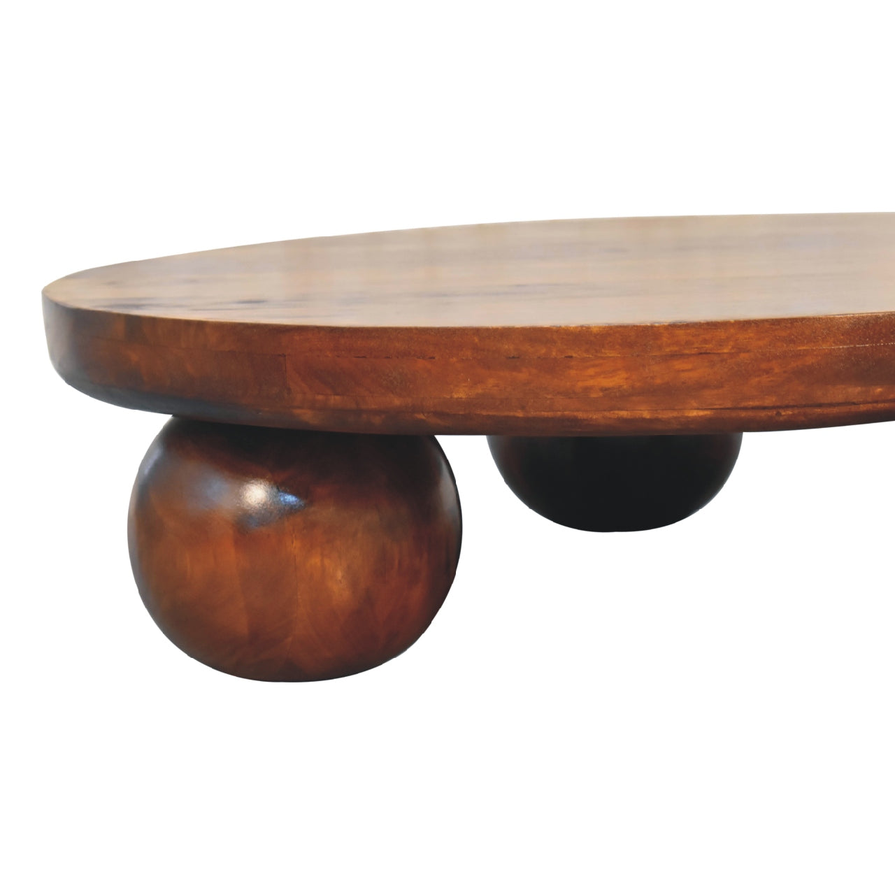 Solid Mango Wood Chestnut Central Ball Table