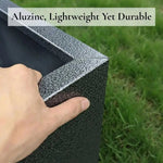 Zinc Galvanised Trough Planter | 70cm x 24cm x 24cm | Silver Black