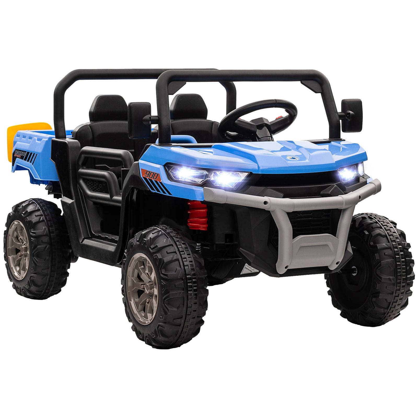 12v Two-seater Kids Electric Ride-on Car W/ Electric Bucket | Blue