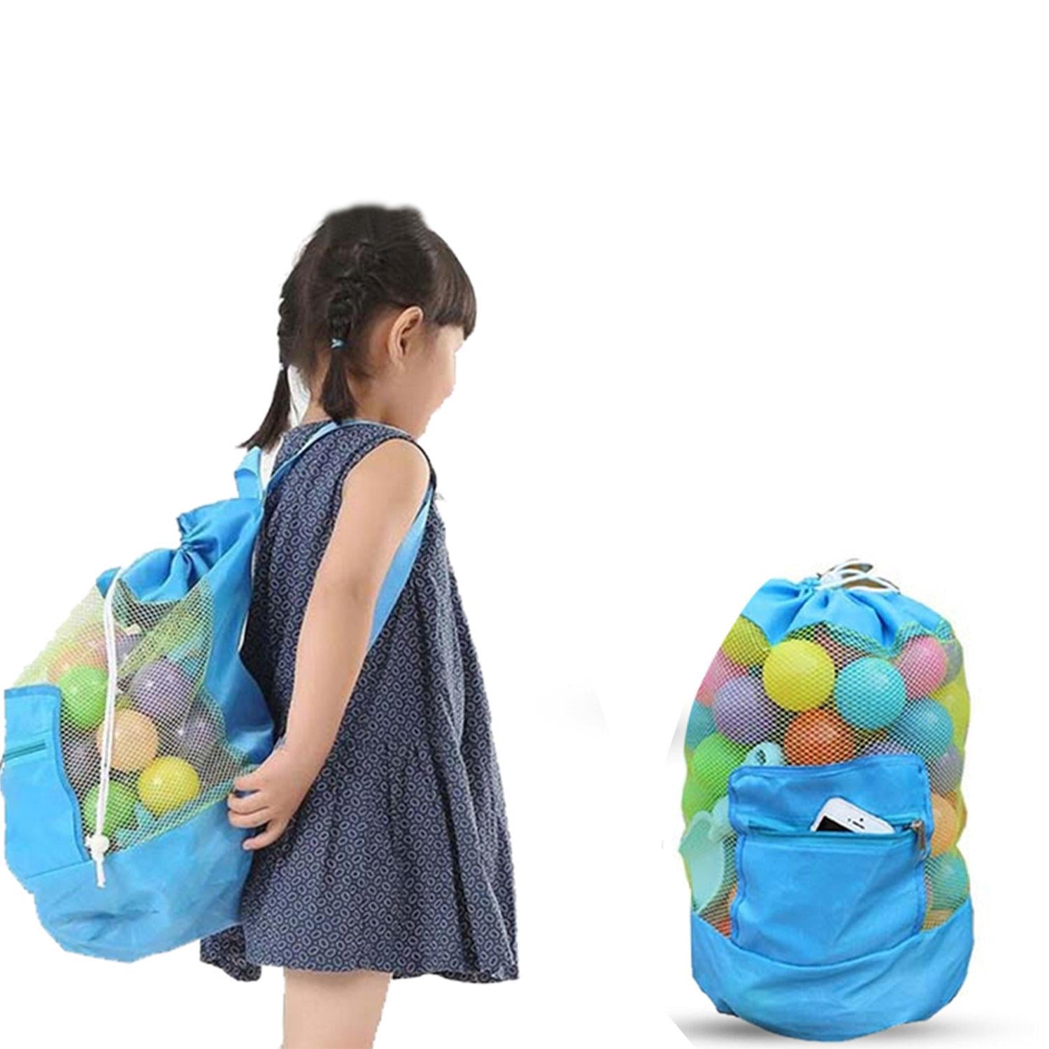 Nylon Toy Storage Bag And Play Mat Blue