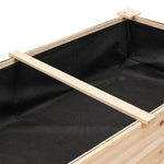 Raised Garden Bed With Optional Non-woven Liner, Fir Wood Elevated Planter Box With Drainage Holes | Natural