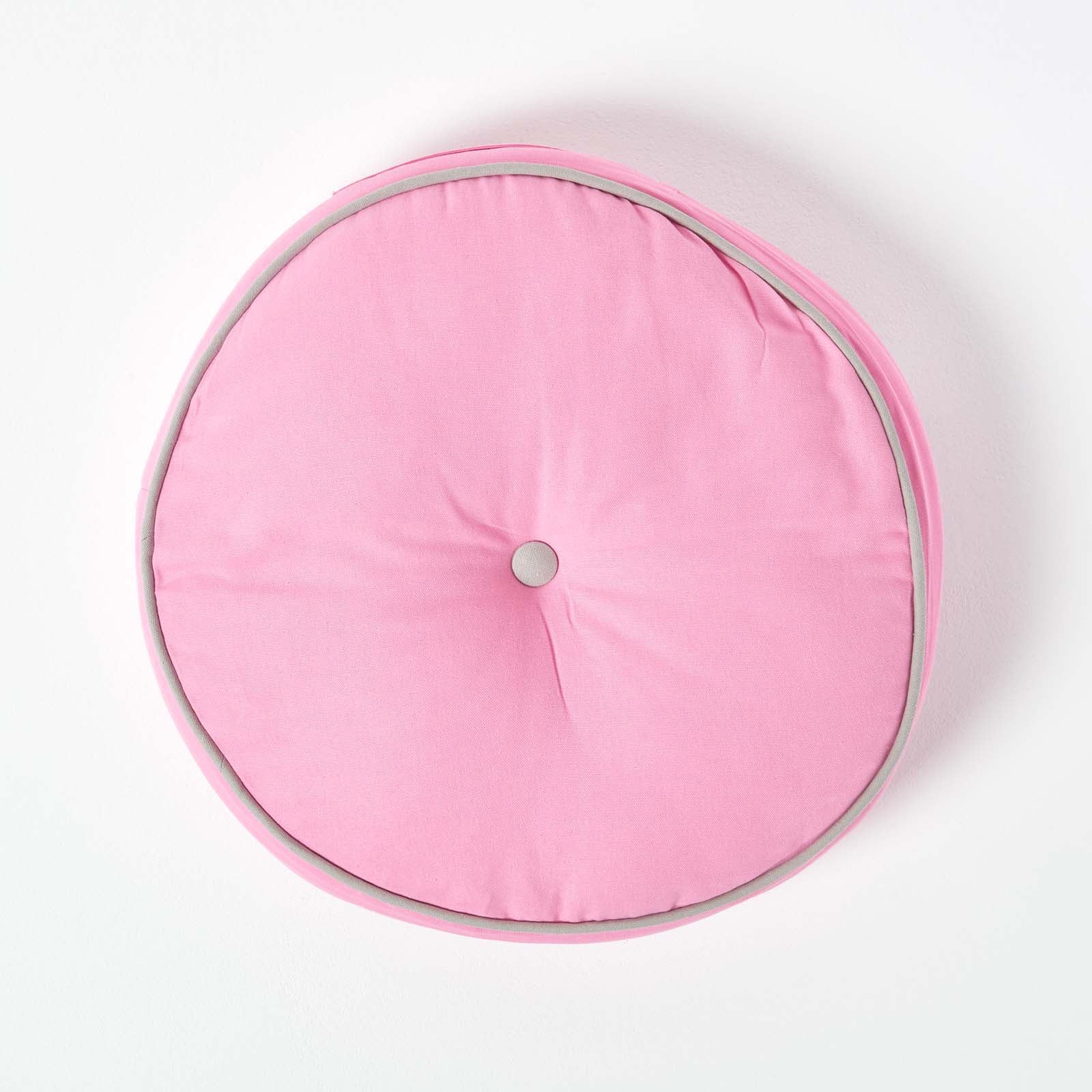 Round Plain Floor Cushion | 43cm x 43cm | Pink