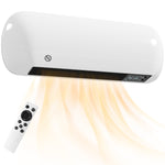 Ceramic Electric Heater 2000w With Fan, Wall Mounted | White