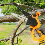 8 Inch Electric Chainsaw With Brushless Motor, 2 Batteries | Orange