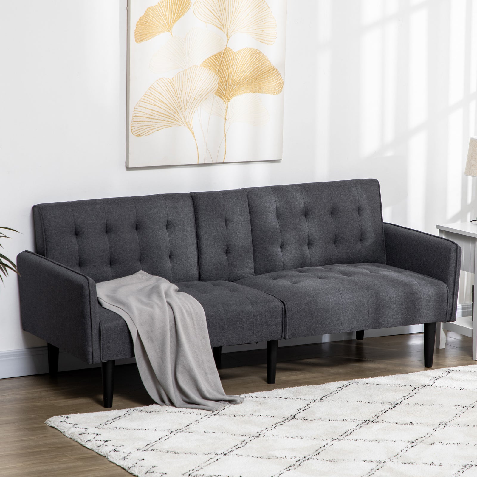 Upholstered Sofa Bed 3 Seater Home Theater With Storage