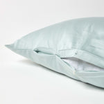 V Shaped Pillowcase Organic Cotton 400 Tc | V Shape | Duck Egg Blue