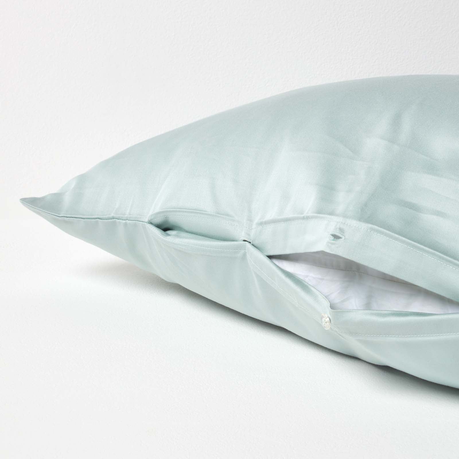 V Shaped Pillowcase Organic Cotton 400 Tc | V Shape | Duck Egg Blue