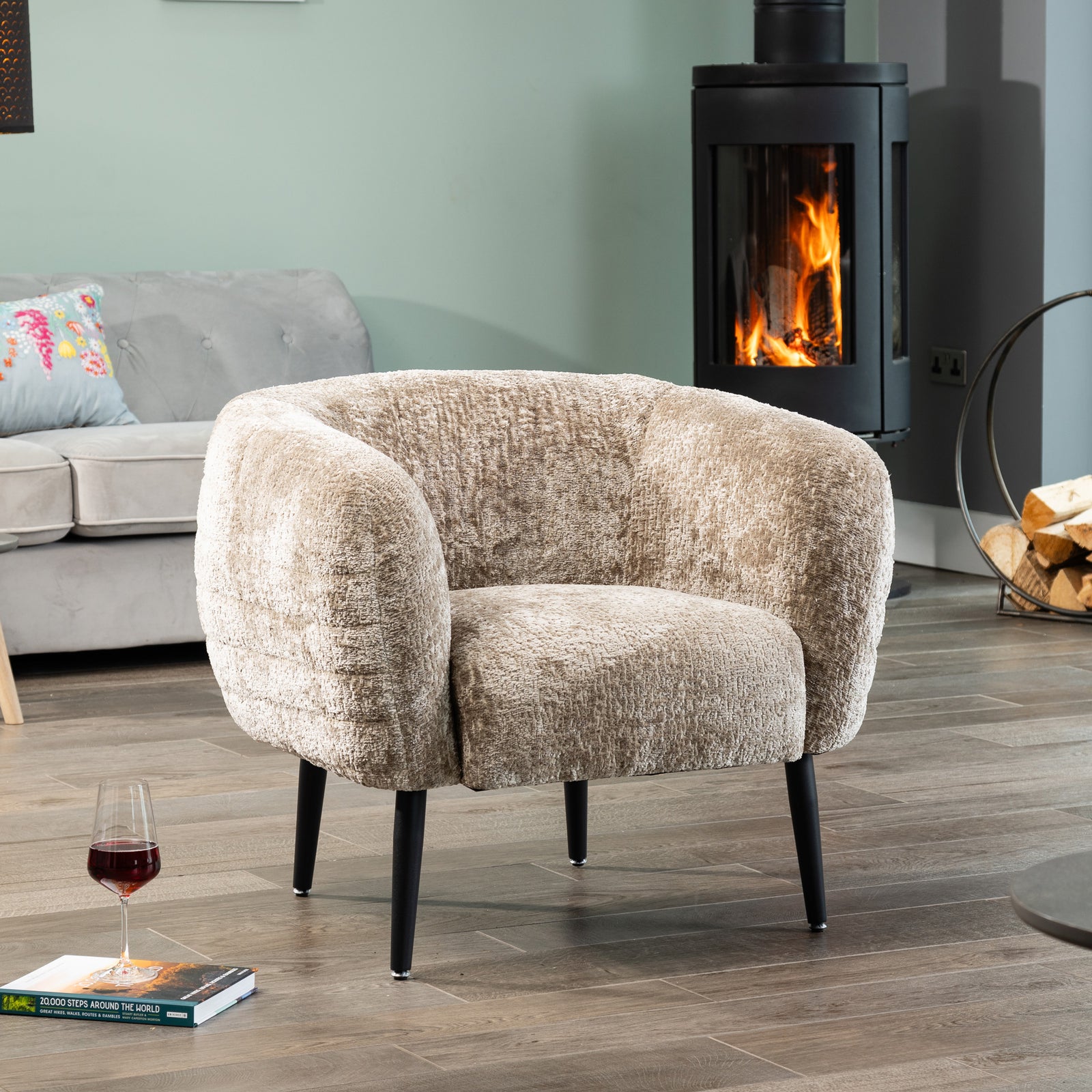 Adelanto Fabric Accent Chair | Beige