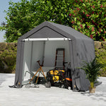 Garden Storage Shed Tent, Portable Shed Shelter With Galvanised Steel Frame | Medium | Dark Grey