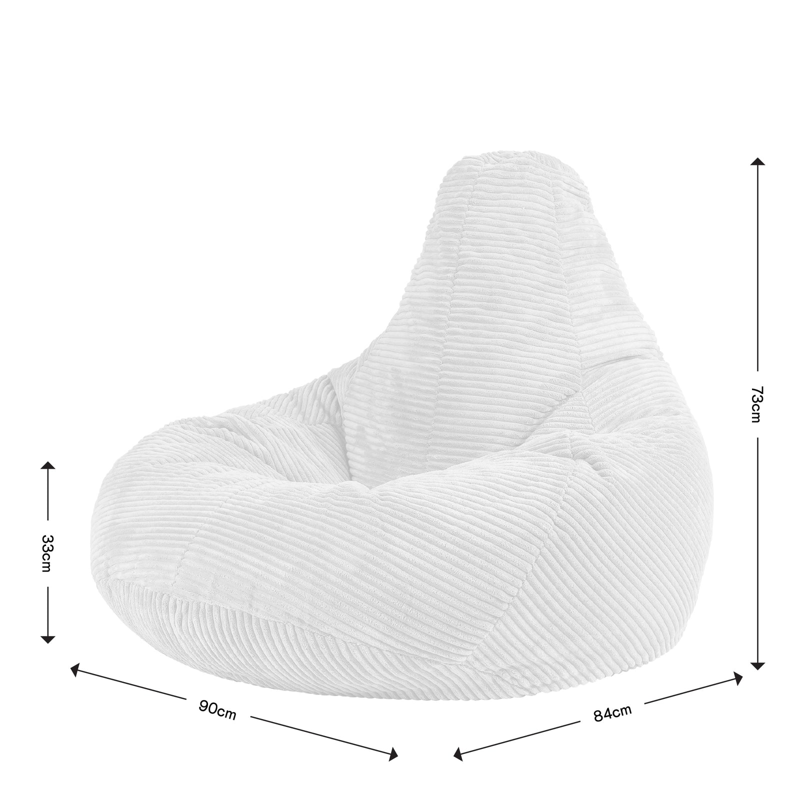 Dalton Cord Bean Bag Chair | Navy Blue
