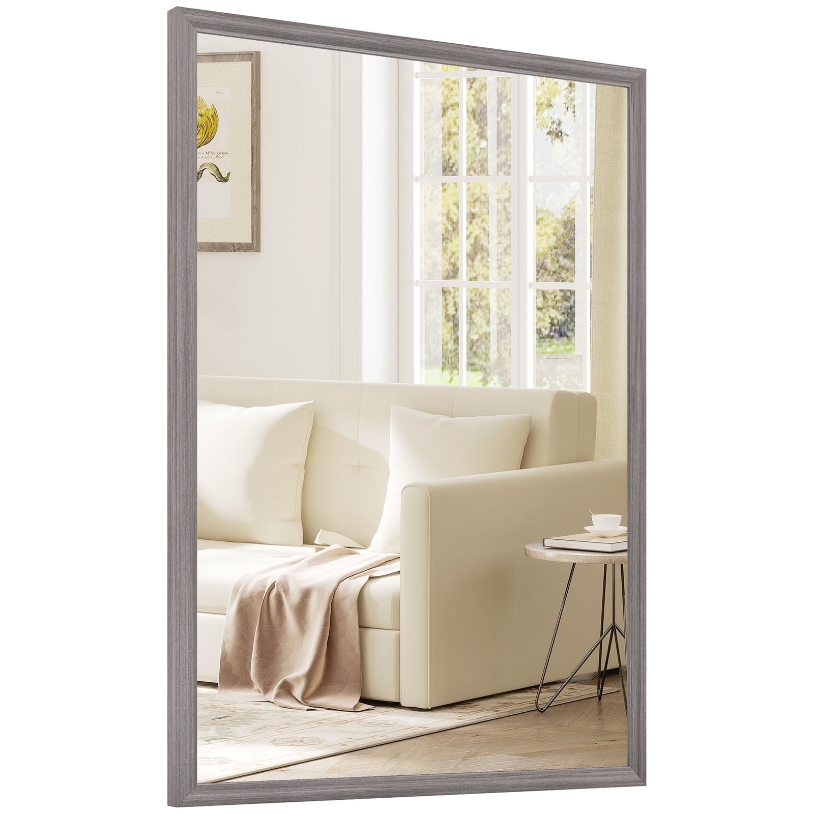 70x50cm Wall Bathroom Mirror For Home Decor, Vanity Mirror | Grey