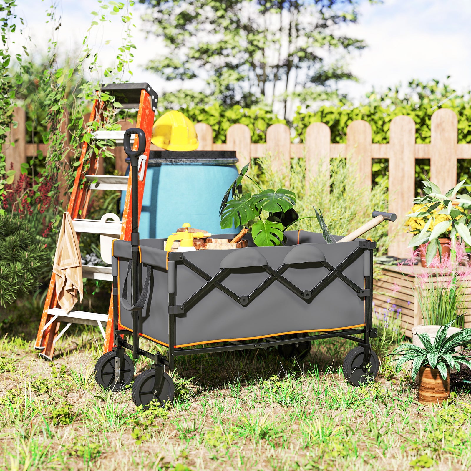 160l Festival Trolley, Heavy Duty With Tailgate | Gray