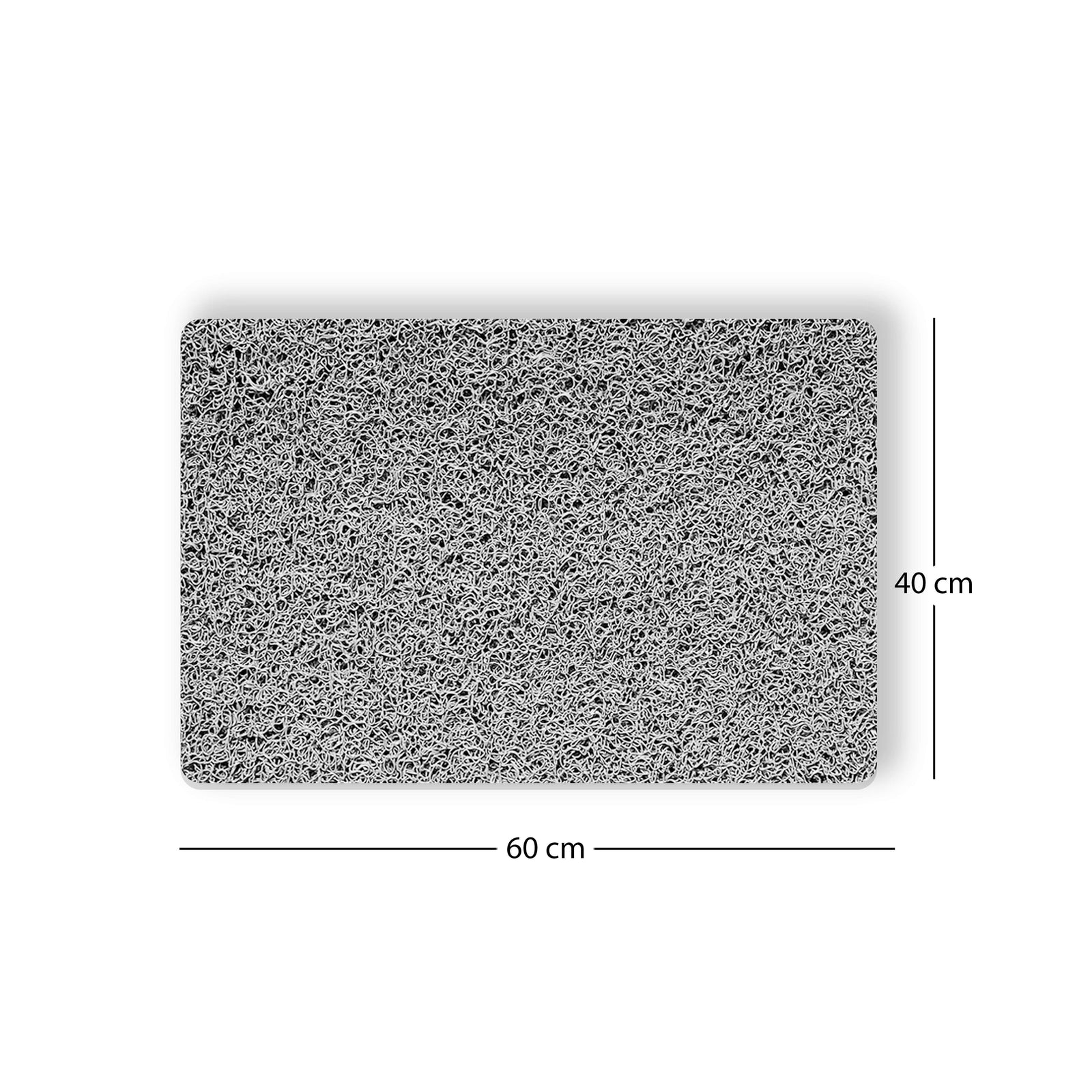 Spaghetti Anti Slip Shower/Bath Mat | 40 x 60cm | Grey