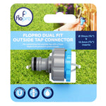 Dual Fit Outdoor Tap Connector | Single