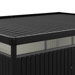Breeins 12.86 × 10.07 Ft Metal Garden Storage Shed Skylight Roof Shed Spacious Garden Storage Solution & Lockable Door