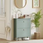 2 Drawer Shoe Cabinet For Hallway | Green