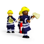Tidlo 4 Wooden Firefighter Figures, 12cm Tall
