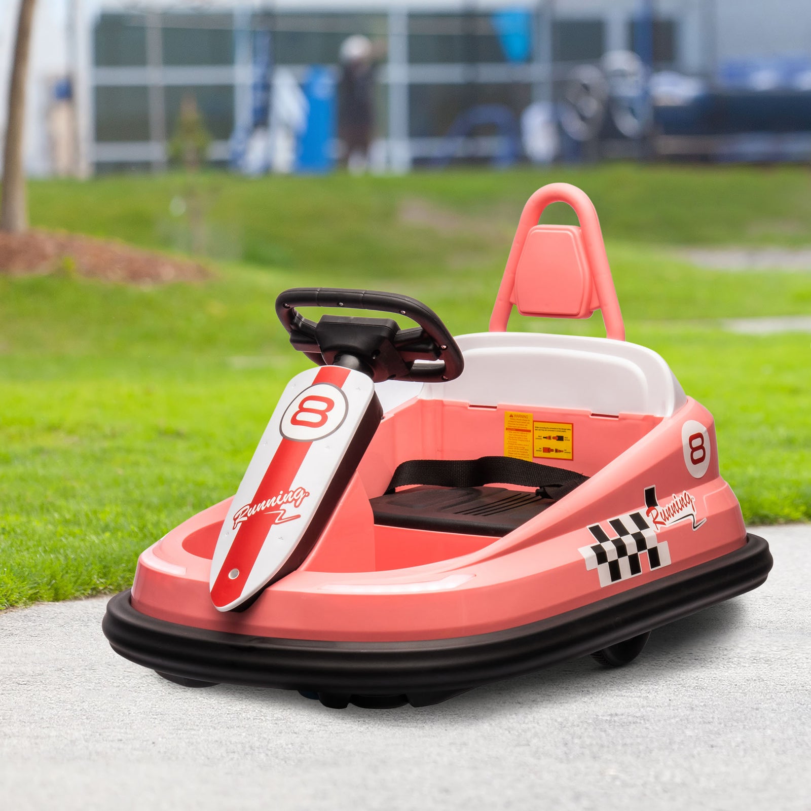 6v Kids Bumper Car, 360° Rotation Waltz Car W/ 2 Speeds | Pink