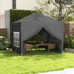 3mx3m Pop Up Gazebo Party Tent Canopy Marquee W/ Storage Bag