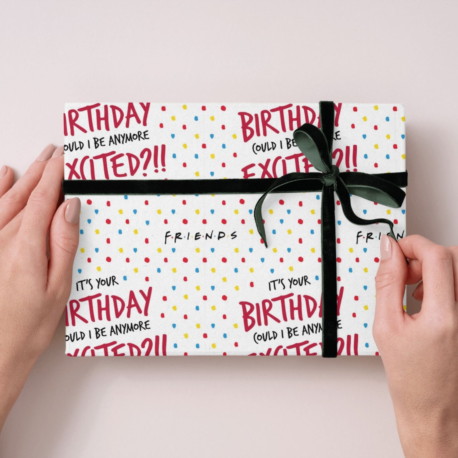 Birthday Wrapping Paper, 2 Sheets & 2 Tags