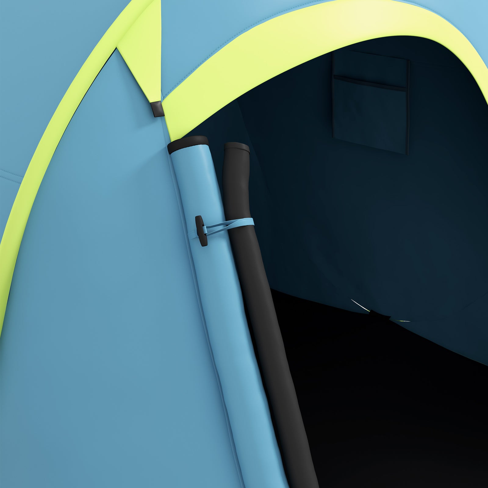 Pop Up 2 Man Tent, 2000mm Waterproof Camping Tent With Bag | Blue