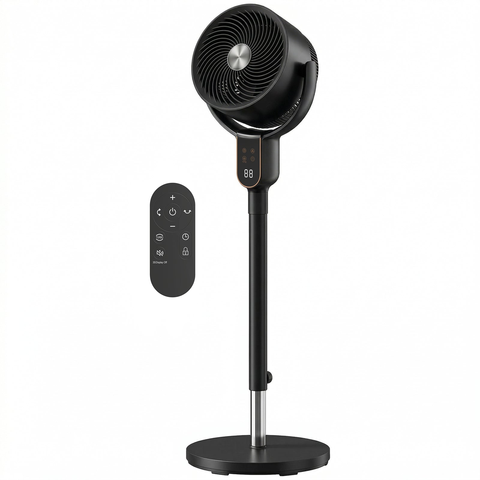 20 Db Silent Standing Fan For Bedroom, 42" Pedestal Fan | Black