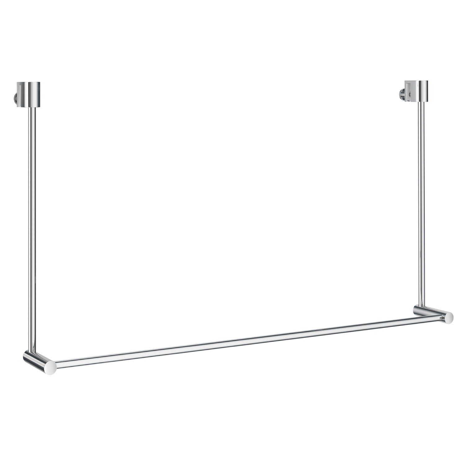 Polished Chrome Towel Rail For Glass Shower Panel | Single | Polished Chrome
