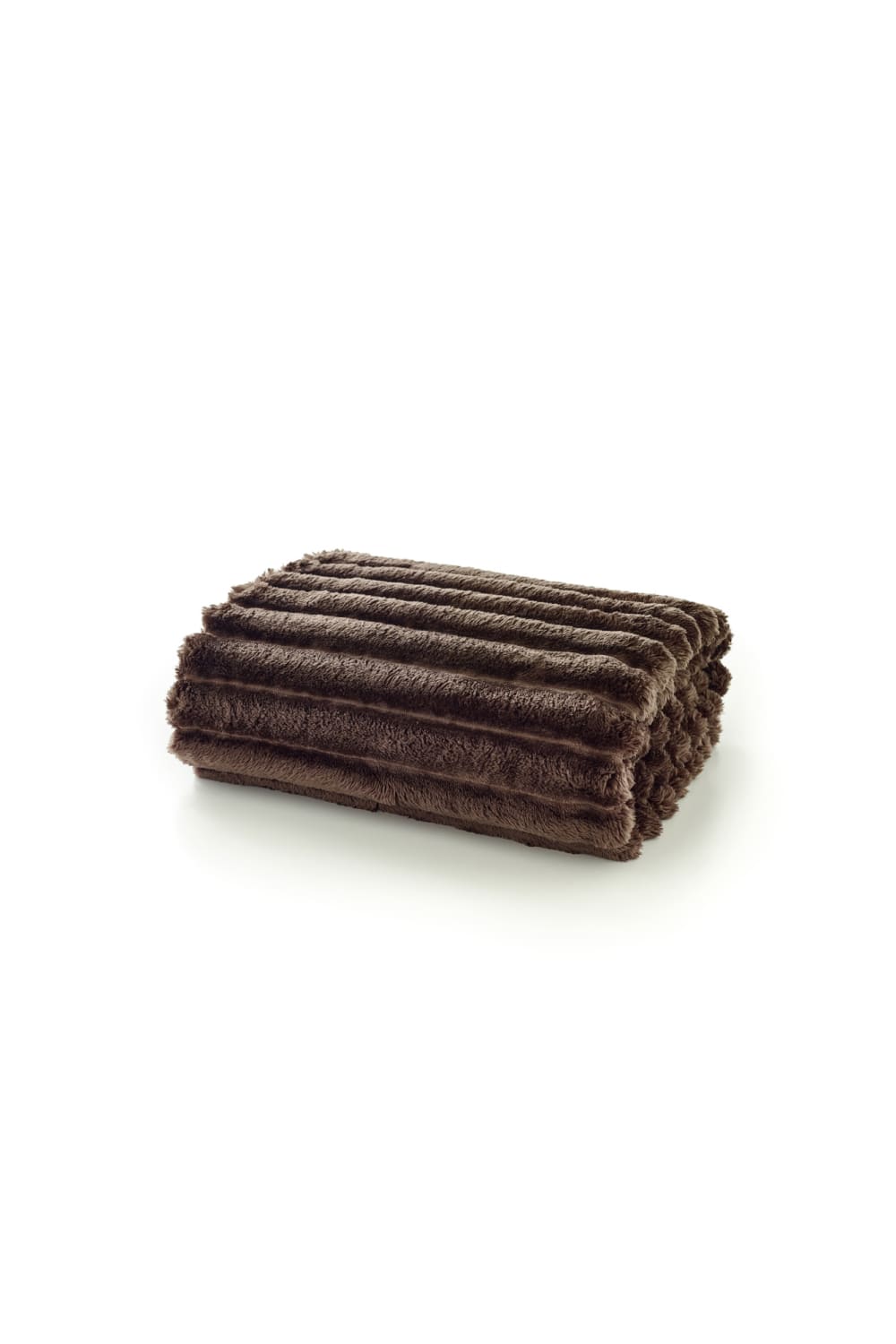 Alnwick Supersoft Ribbed Plush Throw – 140x180cm Cosy Sofa & Bed Blanket | 140cm x 180cm | Mocha